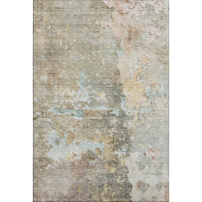 10' X 14' Abstract Washable Area Rug With UV Protection (692166) - Brown / Beige / Blue