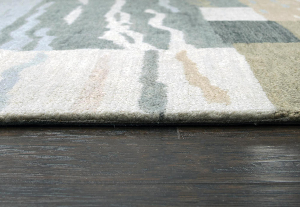 10' X 14' Wool Abstract Hand Tufted Area Rug (747679) - Beige / Natural