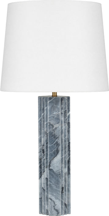 Meridian Furniture Orison linen textured fabric table lamp with a modern design and soft lighting for living spaces.