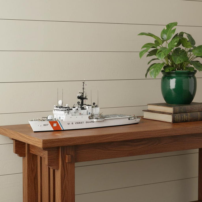 Hand Painted Model Boat (624391) - White