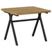 CoasterEssence Colmar 3-piece engineered wood coffee table set in golden oak finish