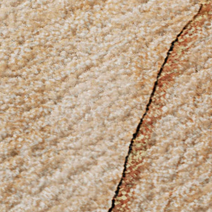 3' X 5' Abstract Washable Area Rug With UV Protection (646633) - Orange / Ivory