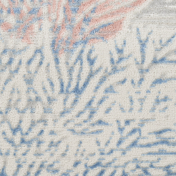 6' X 9' Seashell Area Rug (550275) - Blue / Blush / Gray