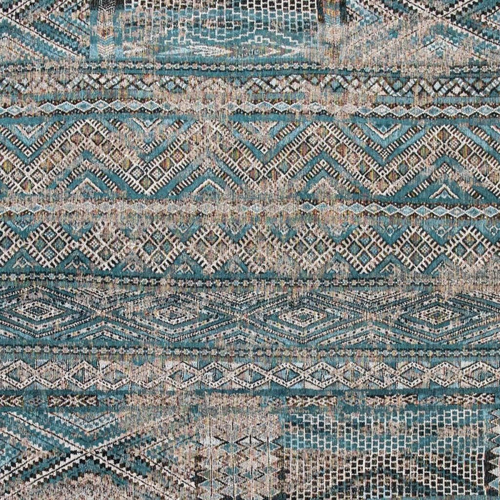 9' X 13' Oriental Kilim Washable Area Rug (548596) - Blue / Gray