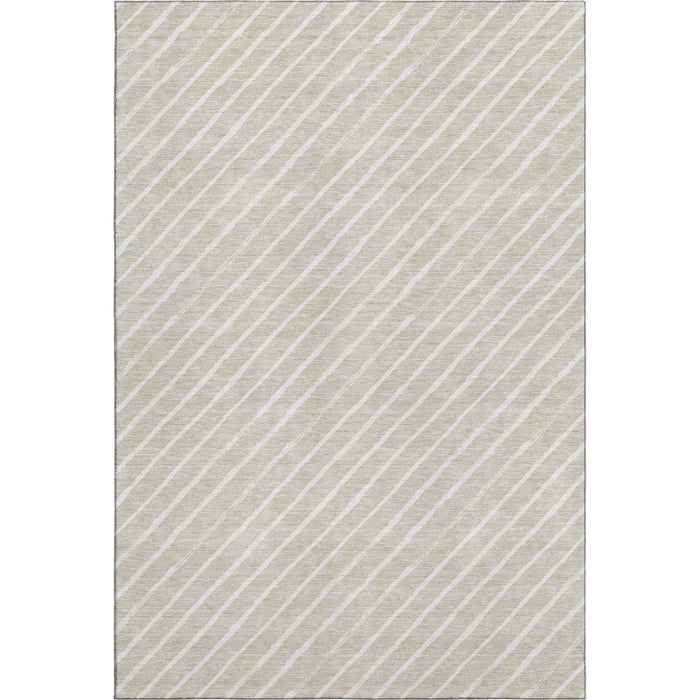 10' X 14' Abstract Geometric Washable Area Rug With UV Protection (701918) - Beige / Ivory