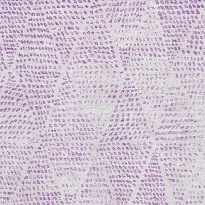 8' X 10' Diamond Washable Area Rug With UV Protection (650594) - Purple / Ivory