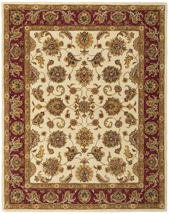8' X 10' Oriental Hand Tufted Area Rug - Tan And Red