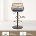 Set of 2 Giga modern swivel bar stools with adjustable height, footrest, and sleek design, ideal for kitchen or bar areas.