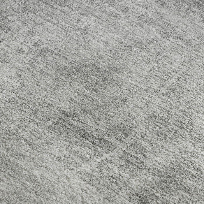 9' X 12' Abstract Geometric Washable Area Rug With UV Protection - Gray / Silver