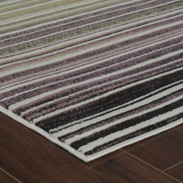 7.9' x 7.9' Abstract Distressed Area Rug - Beige And Blue