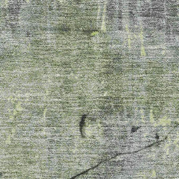 10' X 14' Abstract Washable Area Rug With UV Protection (701159) - Lime Green / Gray / Silver