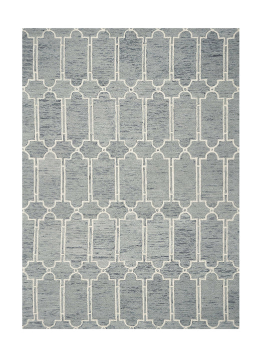 9' x 12' Wool Area Rug - Blue
