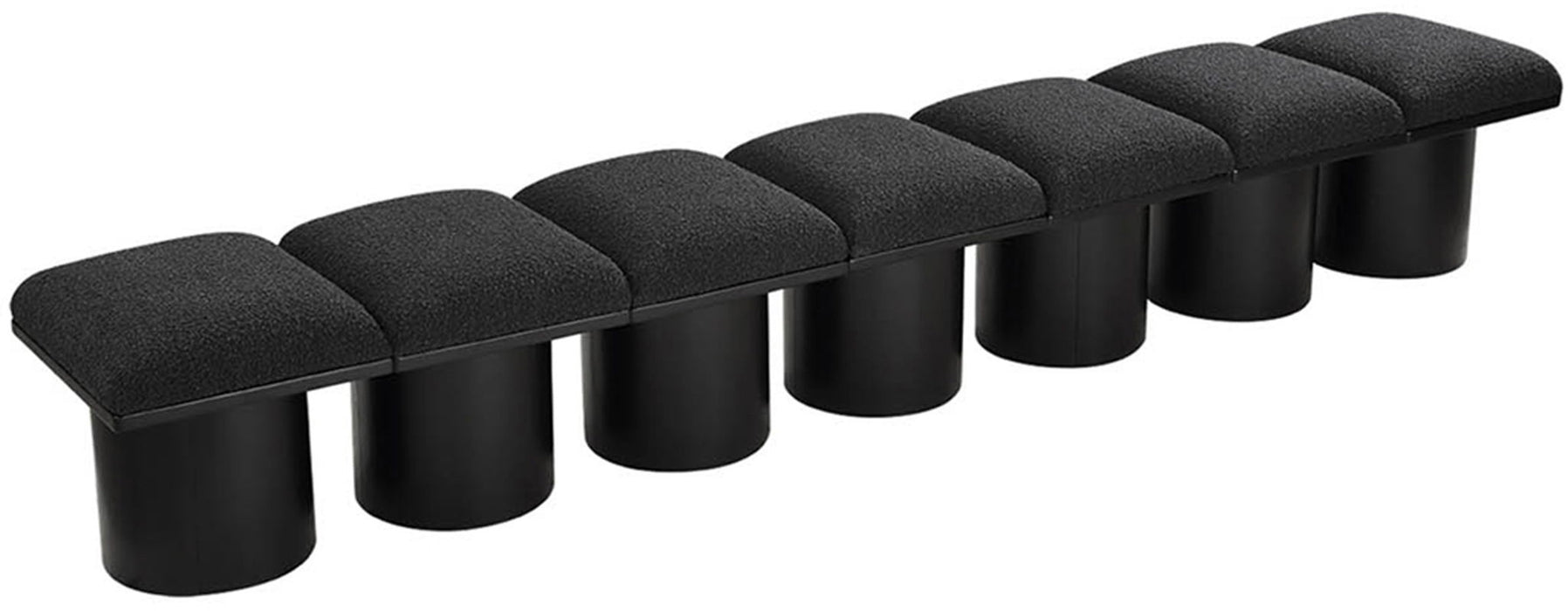 Pavilion - 7 Piece Modular Bench With Black Base