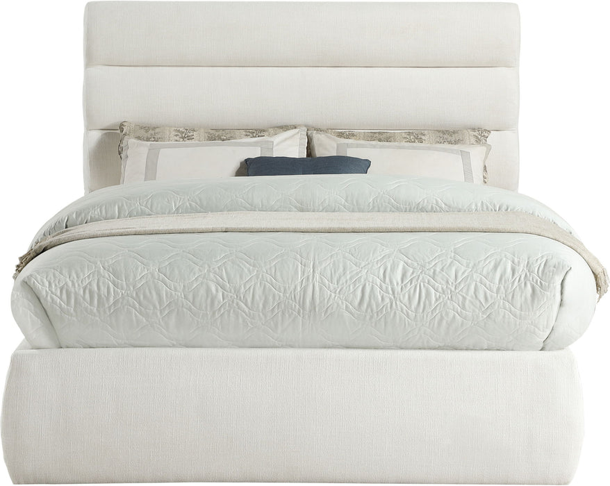 Adam - Linen Fabric Bed With 52" Headboard