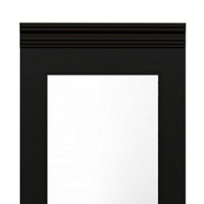 71" Wood Mirro Two Door Combo Dresser - Black