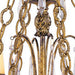 Gold 41-inch six-light metal chandelier with shades, dimmable, from HomeRoots, featuring a modern chandelier design with elegant shades.