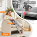 Giga modern Sherpa upholstered accent armchair with plush seating, ideal for living room, bedroom, or office lounge area.