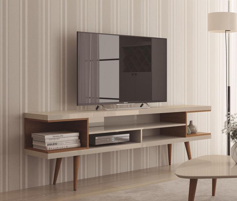 Manhattan Utopia - TV Stand - Off White And Maple Cream