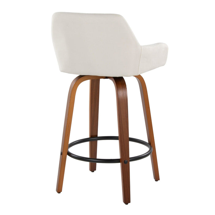 Daniella - 26" Fixed-Height Counter Stool (Set of 2) - Light Brown Base