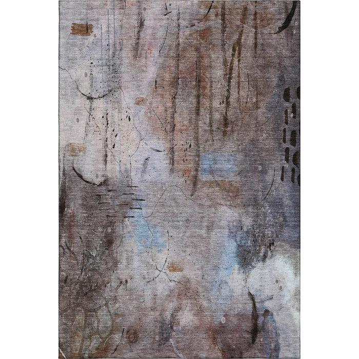10' X 14' Abstract Washable Area Rug With UV Protection (715369) - Taupe / Gray