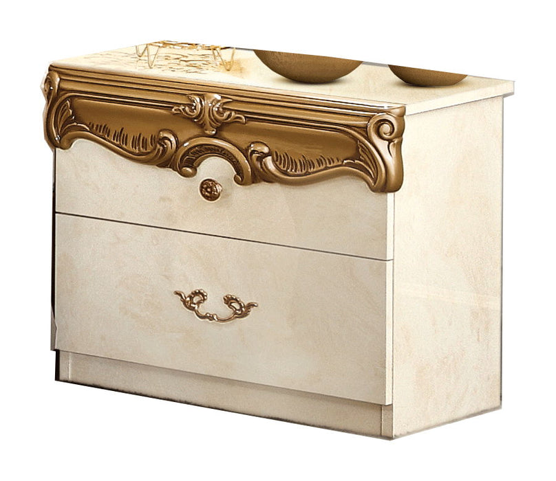 Barocco - Nightstand - Ivory/Gold