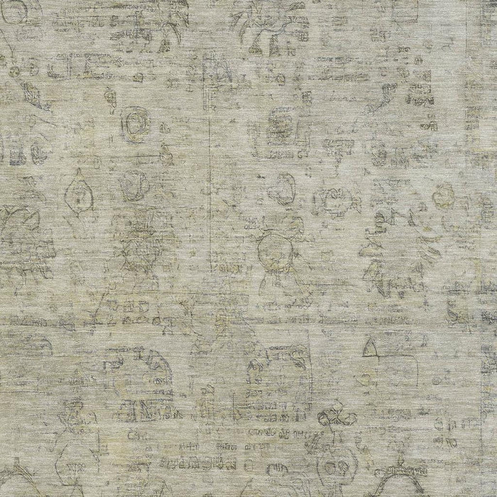 10' X 14' Oriental Washable Area Rug With UV Protection (700793) - Taupe / Beige