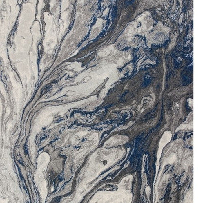 10' x 13' Machine Woven Abstract Watercolor Indoor Area Rug - Gray