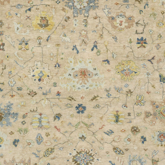 10' X 14' Wool Oriental Hand Knotted Area Rug With Fringe - Gray