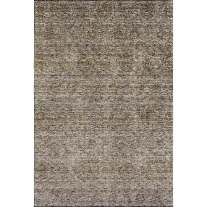 10' X 14' Abstract Washable Area Rug With UV Protection (688099) - Brown / Beige