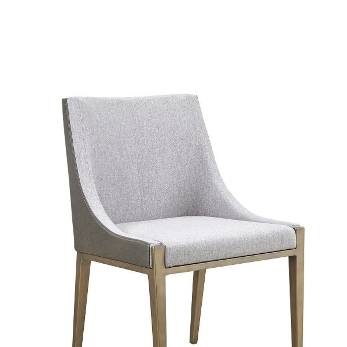 Upholstered Fabric Dining Side Chair - Gray