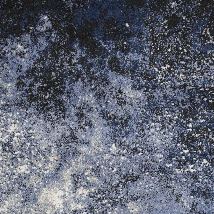 4' X 6' Abstract Non Skid Area Rug (550139) - Light Blue / Black / Ivory