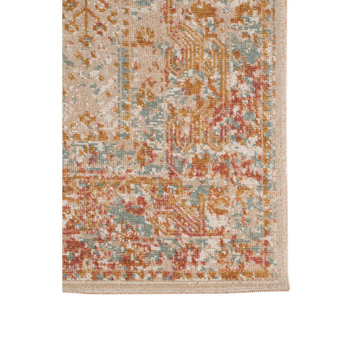 10' x 14' Southwestern Power Loom Area Rug - Beige And Orange