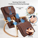Giga brown rocking chair with full massage function, air pressure comfort, plush cushion, and relaxing lounge design.