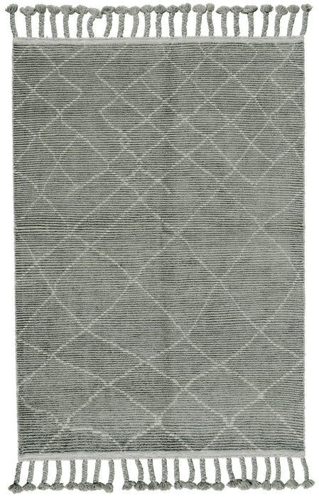 9' X 13' Wool Geometric Hand Knotted Area Rug (565759) - Green