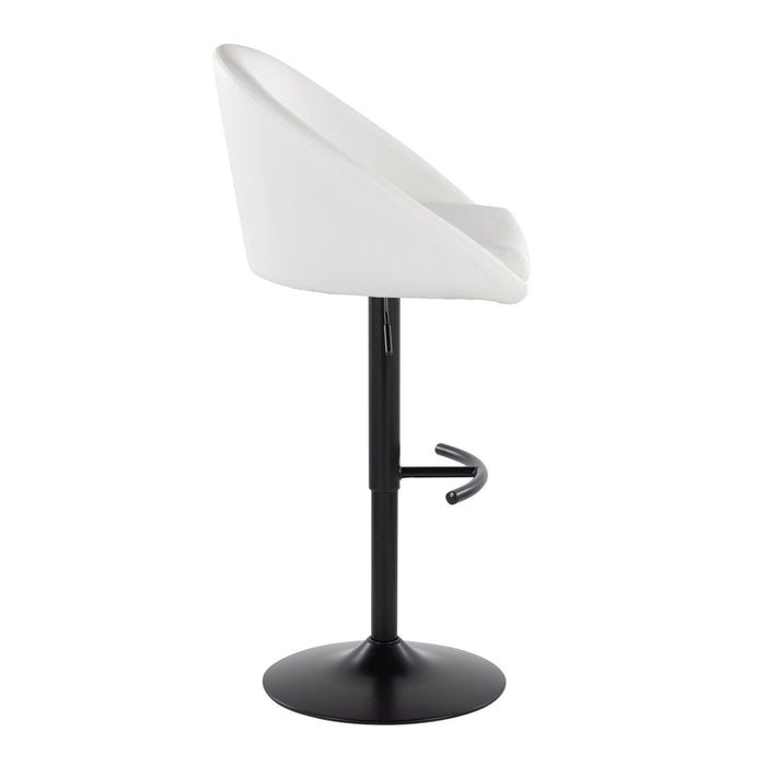 Matisse - Highback Adjustable Barstool With Rounded T Footrest (Set of 2) - Black Metal