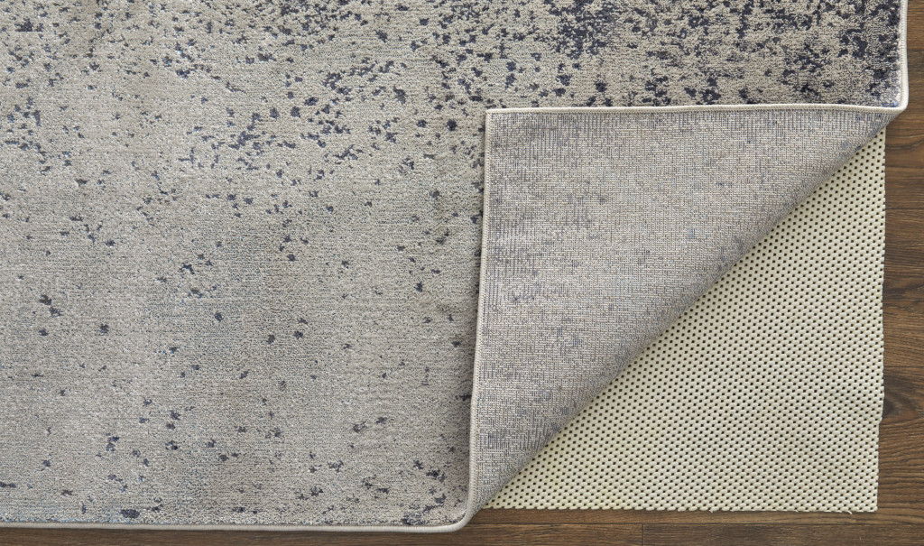 12' x 15' Abstract Power Loom Area Rug - Ivory And Blue