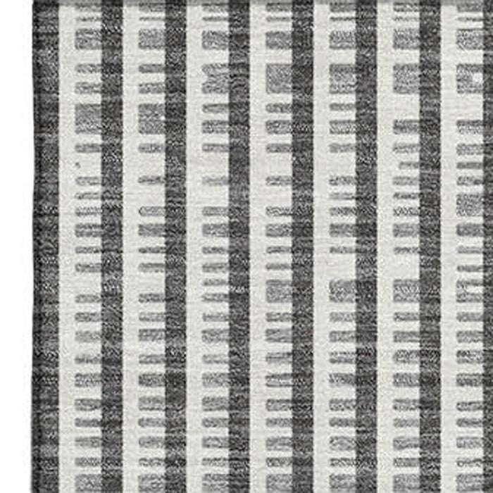 10' X 14' Geometric Washable Area Rug With UV Protection (678784) - Charcoal / Ivory / Gray