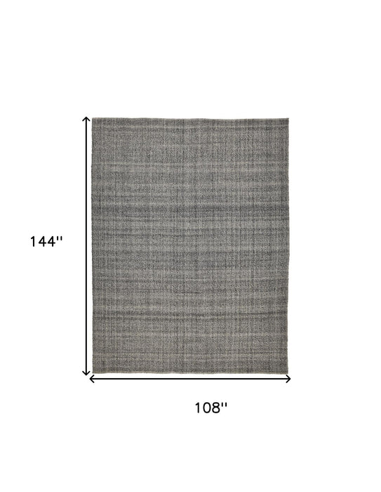 9' x 12' Hand Woven Area Rug - Gray