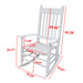 Giga Classic Wooden Porch Rocker Chair made of Populus wood with a comfortable design, ideal for outdoor relaxation.