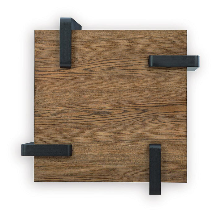 Signature Design by Ashley Weathermore rectangular cocktail table with a sleek wooden finish and modern design.