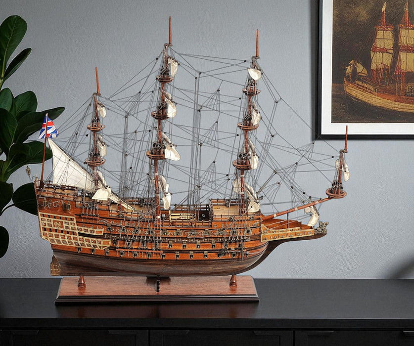 Hand Painted Boat (401925) - Brown