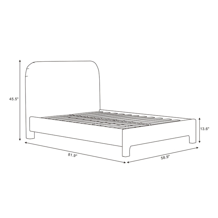 Layton - Rounded Corner Upholstered Bed