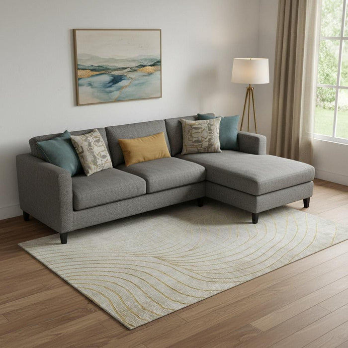 10' X 14' Abstract Washable Area Rug With UV Protection (718085) - Beige / Brown