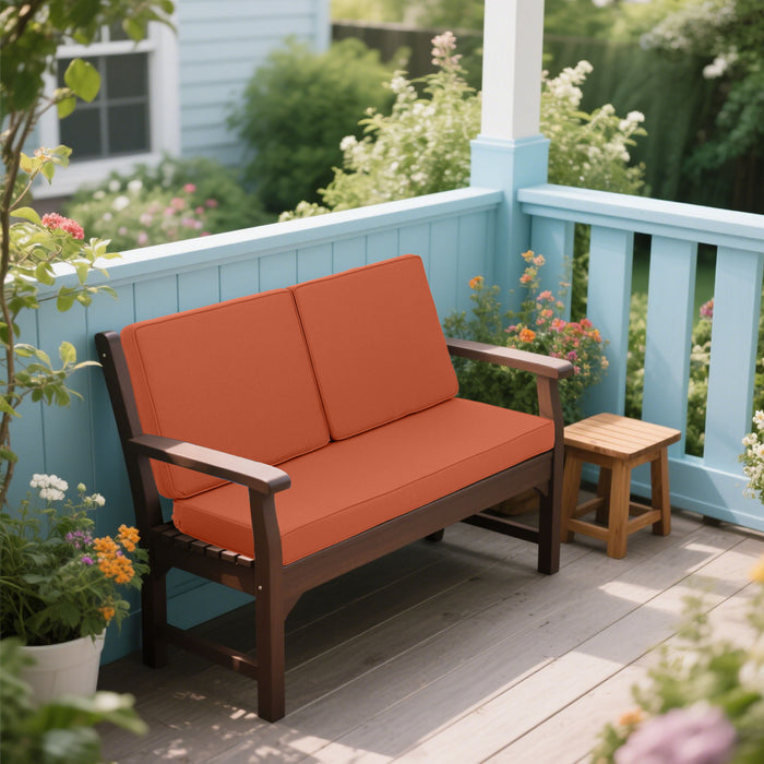 Giga waterproof deep seat patio chair cushions with back and seat padding, designed for outdoor furniture comfort and durability.