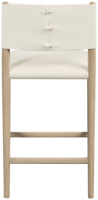 Andie - Vegan Leather Upholstered Counter Stool - Natural Base