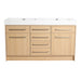 Giga freestanding bathroom vanity with resin sink, soft-closing doors, and drawers, modern bathroom furniture for stylish storage