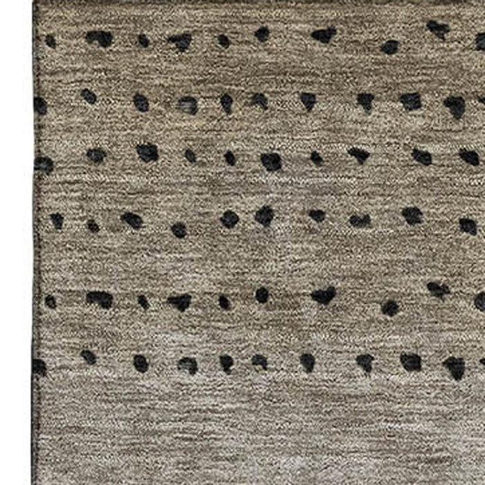 10' X 14' Abstract Washable Area Rug With UV Protection (710837) - Taupe / Charcoal / Gray