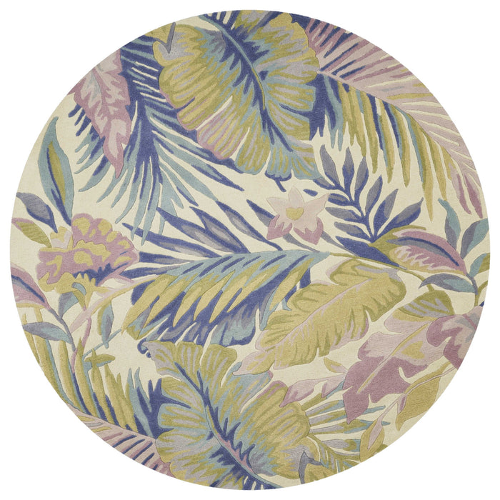 6' Wool Hand Tufted Round Rug - Pastel Ivory