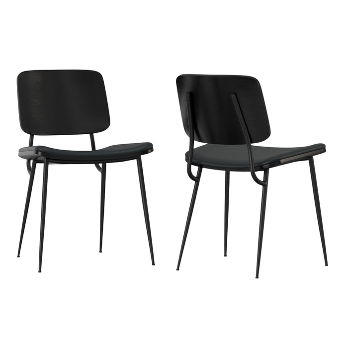 Dining Parsons Chairs (Set of 2) - Black