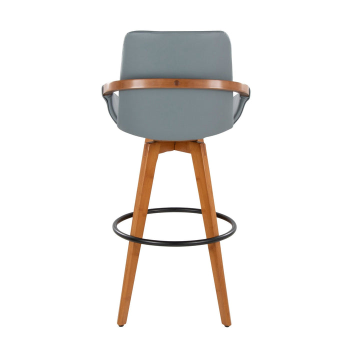 Cosmo - 29" Fixed-Height Barstool With Swivel - Walnut Bamboo